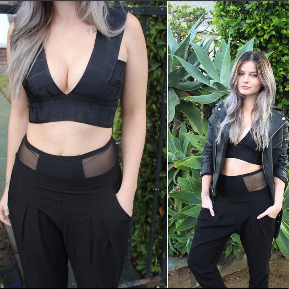 Alexander Wang banded crop/sport bra